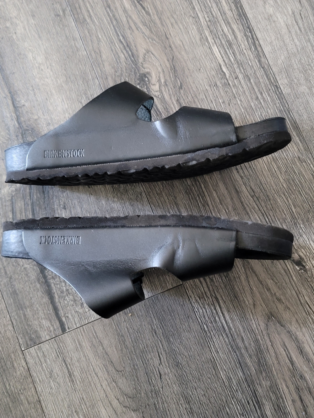 Birkenstock All Leather Arizona Sandals - Picture 4 of 5